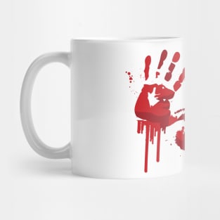 Bloody Hands Halloween Mug